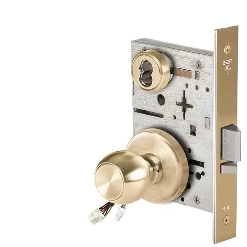 Electric Mortise Lock Satin Brass