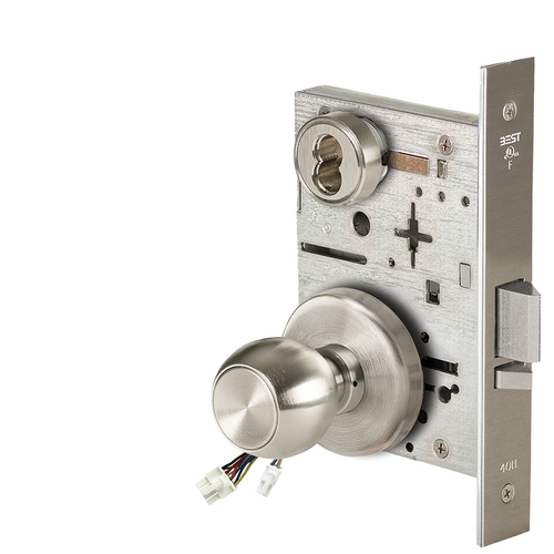 Electric Mortise Lock Satin Nickel Plated Clear Coated