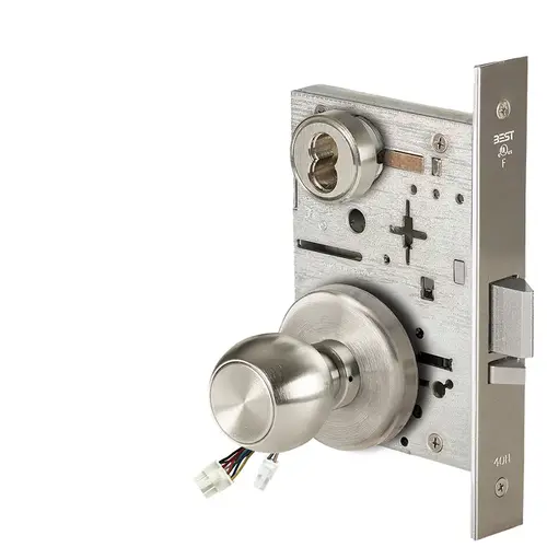 Electric Mortise Lock Satin Nickel Plated Clear Coated