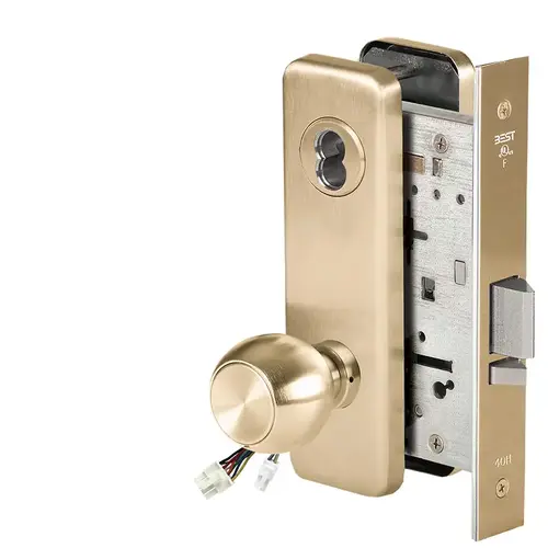 Electric Mortise Lock Satin Brass