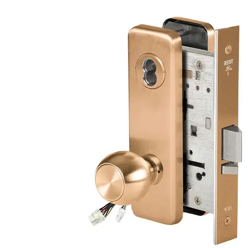 Electric Mortise Lock Satin Bronze Clear Coated