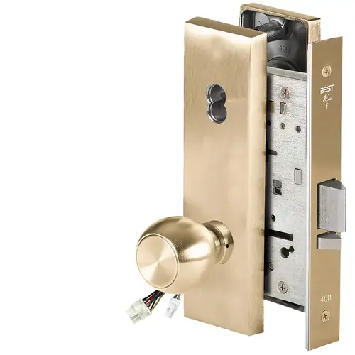 Electric Mortise Lock Satin Brass