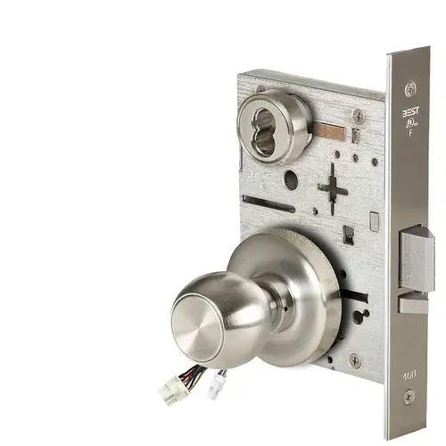 Electric Mortise Lock Satin Nickel Plated Clear Coated