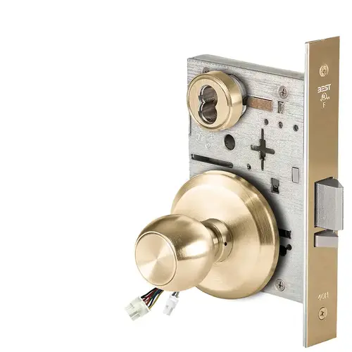 Electric Mortise Lock Satin Brass