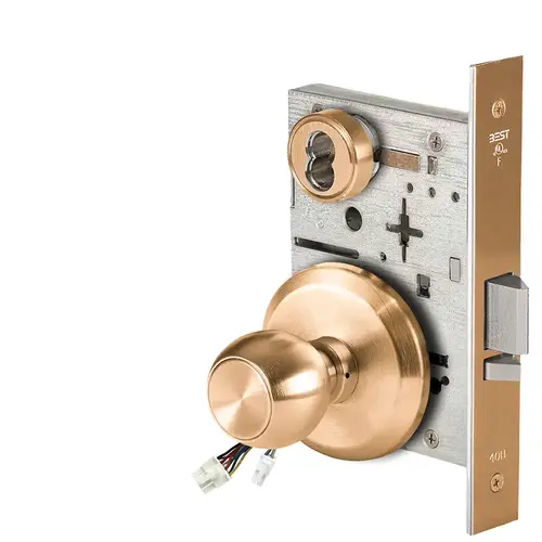 Electric Mortise Lock Satin Bronze Clear Coated