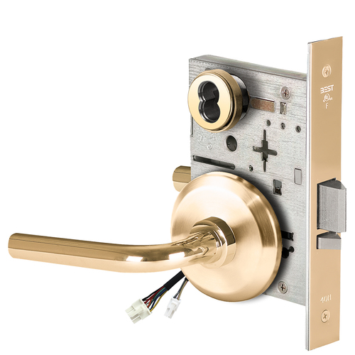 Electric Mortise Lock Bright Brass