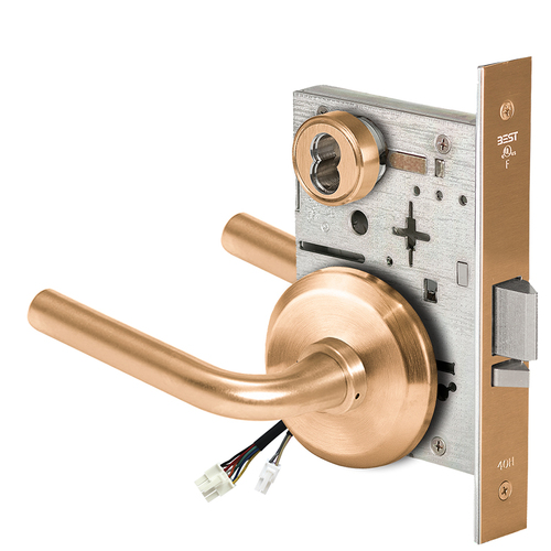 Electric Mortise Lock Satin Bronze Clear Coated