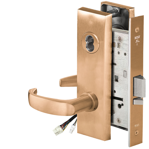 Electric Mortise Lock Satin Bronze Clear Coated