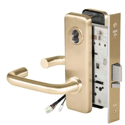 Electric Mortise Lock Satin Brass