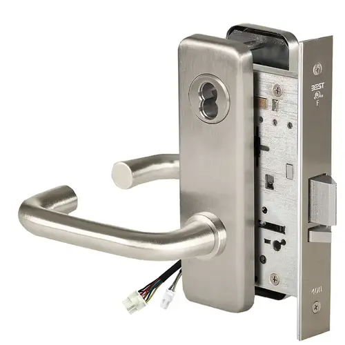 Electric Mortise Lock Satin Nickel Plated Clear Coated