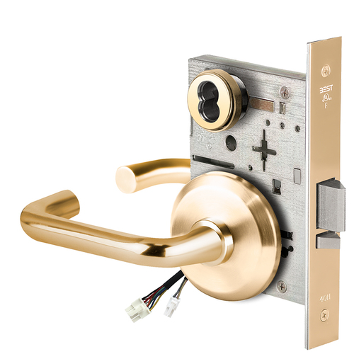 Electric Mortise Lock Bright Brass