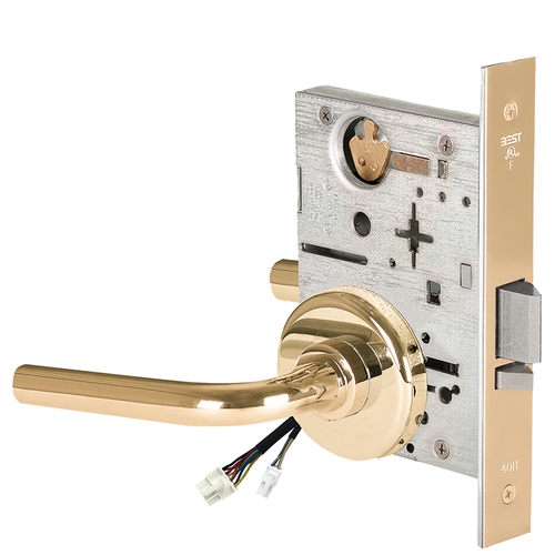 Electric Mortise Lock Bright Brass