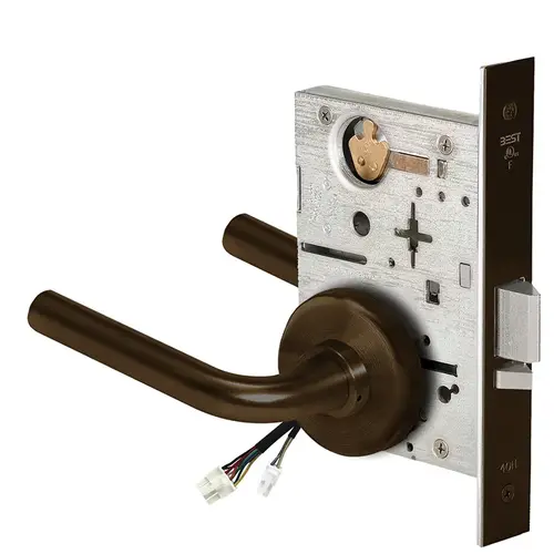 Electric Mortise Lock Dark Oxidized Satin Bronze Oil Rubbed