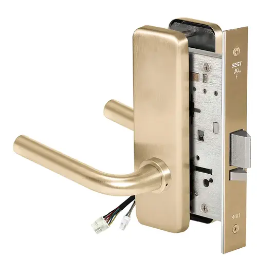 Electric Mortise Lock Satin Brass