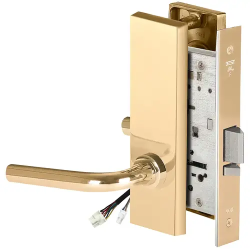 Electric Mortise Lock Bright Brass