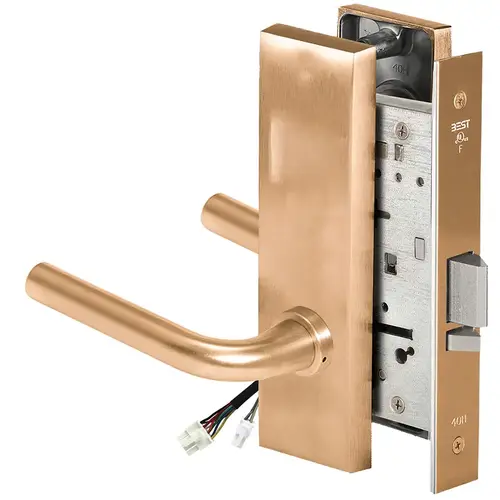 Electric Mortise Lock Satin Bronze Clear Coated