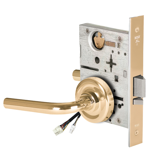 Electric Mortise Lock Bright Brass