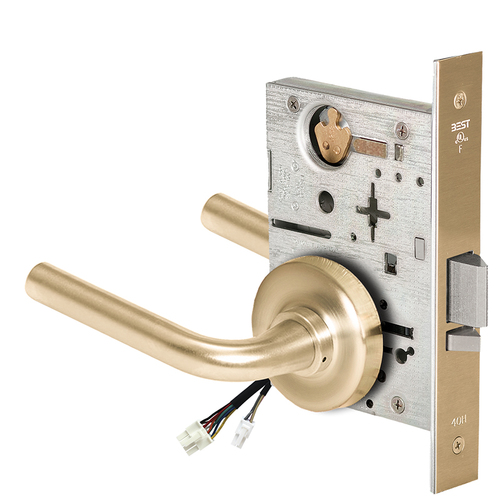 Electric Mortise Lock Satin Brass