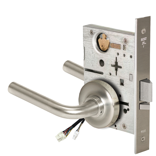 Electric Mortise Lock Satin Nickel Plated Clear Coated