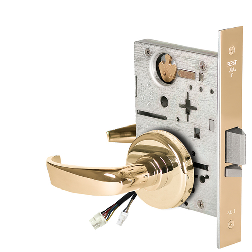 Electric Mortise Lock Bright Brass