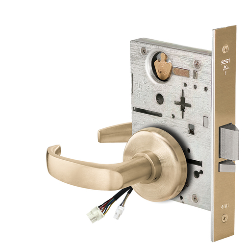 Electric Mortise Lock Satin Brass