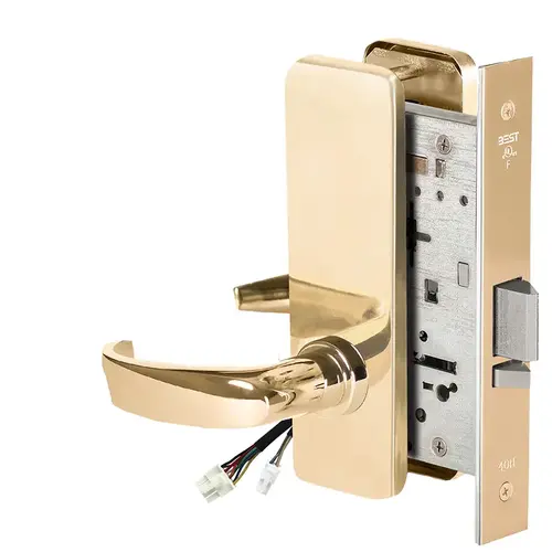 Electric Mortise Lock Bright Brass