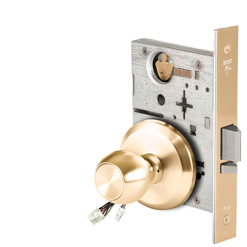 Electric Mortise Lock Bright Brass