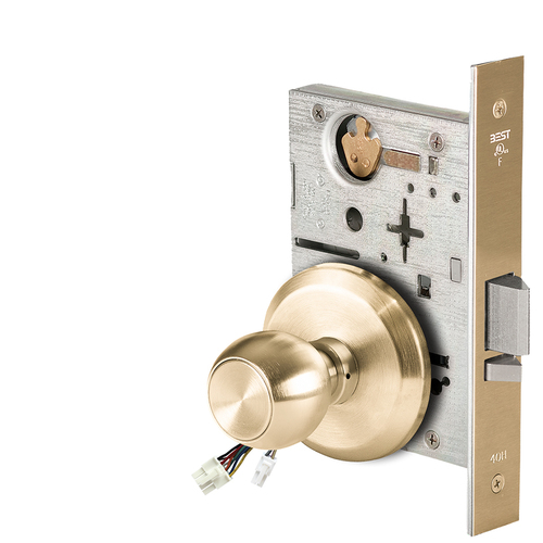 Electric Mortise Lock Satin Brass