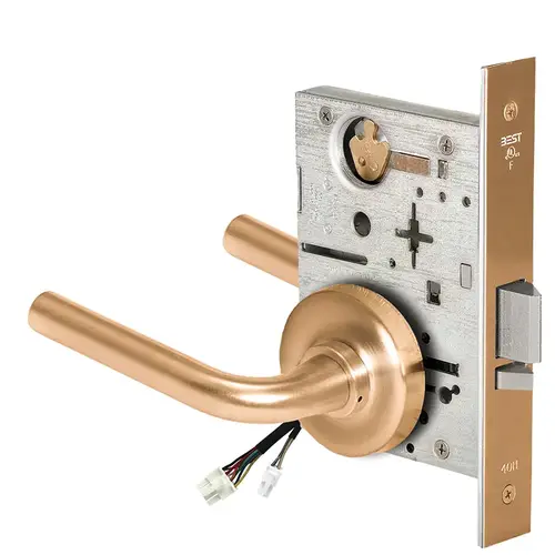 Electric Mortise Lock Satin Bronze Clear Coated