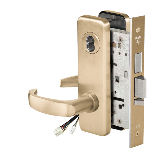 Electric Mortise Lock Satin Brass