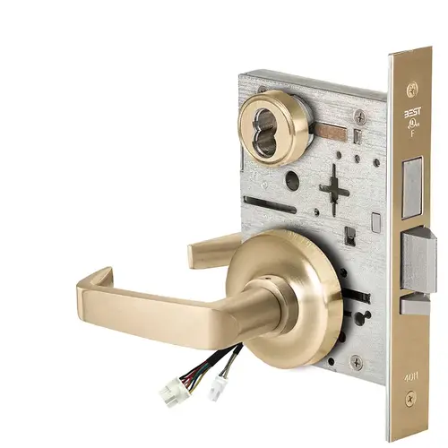 Electric Mortise Lock Satin Brass