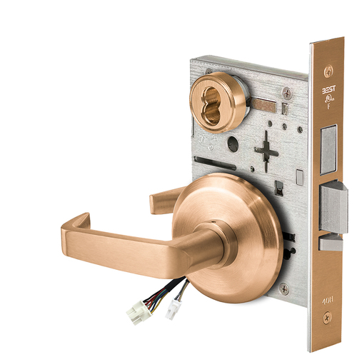 Electric Mortise Lock Satin Bronze Clear Coated