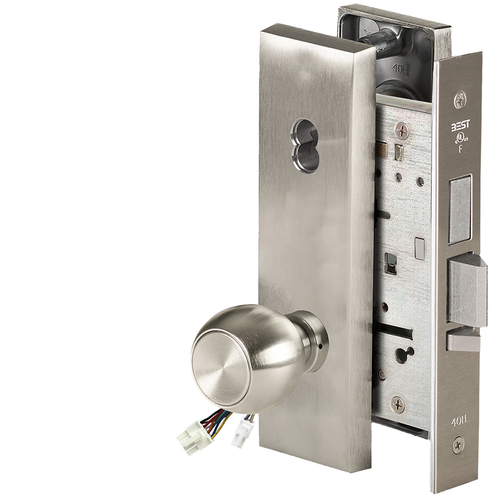 Electric Mortise Lock Satin Nickel Plated Clear Coated