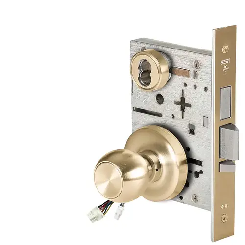 Electric Mortise Lock Satin Brass