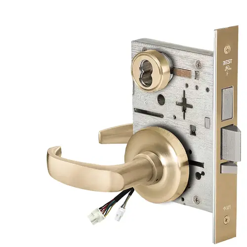 Electric Mortise Lock Satin Brass