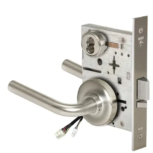 Electric Mortise Lock Satin Nickel Plated Clear Coated