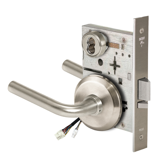 Electric Mortise Lock Satin Nickel Plated Clear Coated