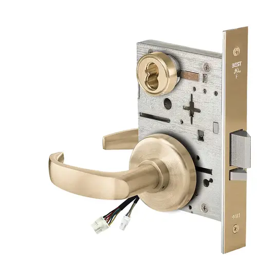 Electric Mortise Lock Satin Brass