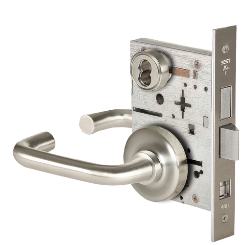 Mortise Lock Satin Nickel Plated Clear Coated