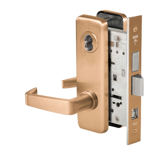 Mortise Lock Satin Bronze Clear Coated