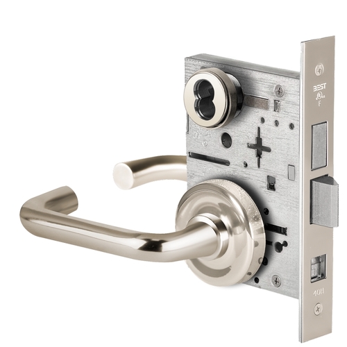 Mortise Lock Bright Nickel Plated Clear Coated