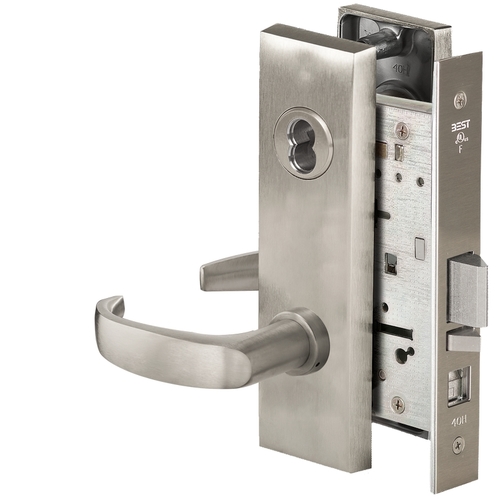 Mortise Lock Satin Nickel Plated Clear Coated