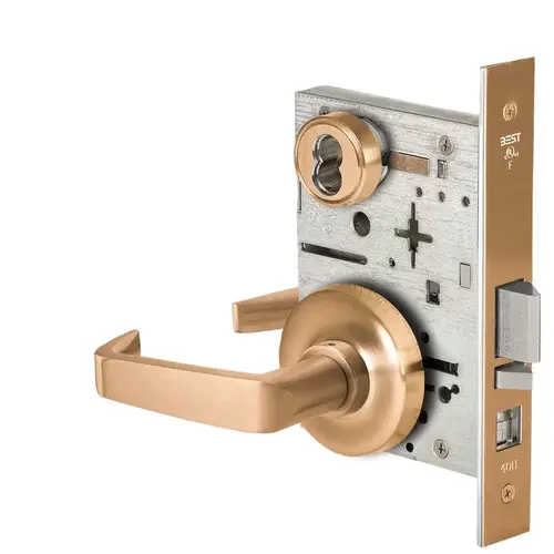 Mortise Lock Satin Bronze Clear Coated