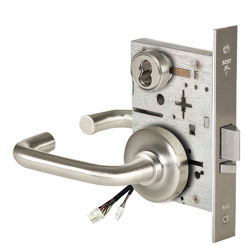 Electric Mortise Lock Satin Nickel Plated Clear Coated