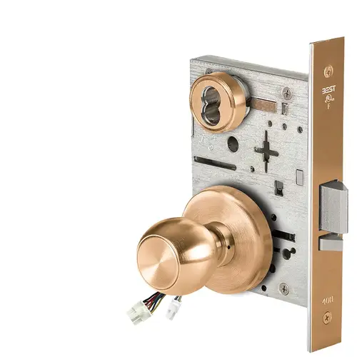 Electric Mortise Lock Satin Bronze Clear Coated