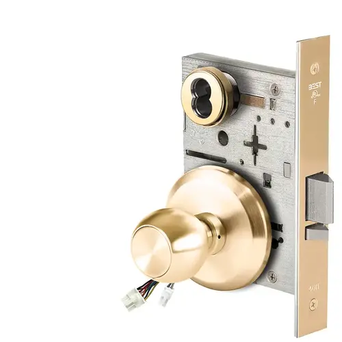 Electric Mortise Lock Bright Brass