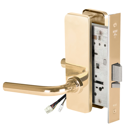 Electric Mortise Lock Bright Brass