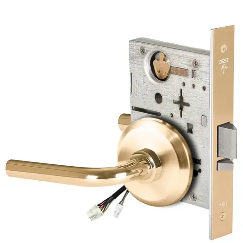 Electric Mortise Lock Bright Brass