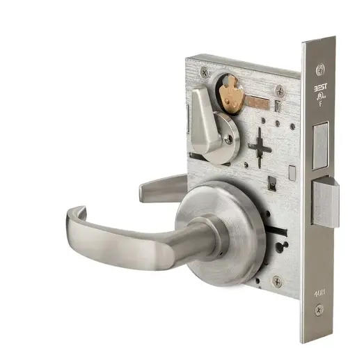 Mortise Lock Satin Nickel Plated Clear Coated