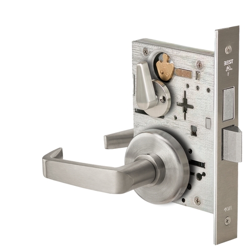 Mortise Lock Satin Nickel Plated Clear Coated